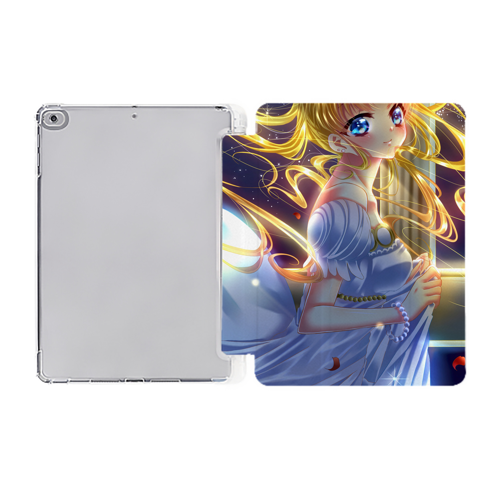 （画像用） 美少女戦士セーラームーン Sailor Moon IPad ケース ペン収納付き 三つ折りスタンド PUレザー×シリコン 対応機種9.5/10.5/10.9インチ
